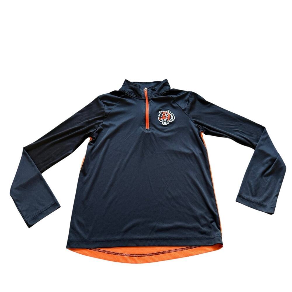 Cincinnati Bengals NFL Youth 1/4 Zip Pullover Size Large (14/16)